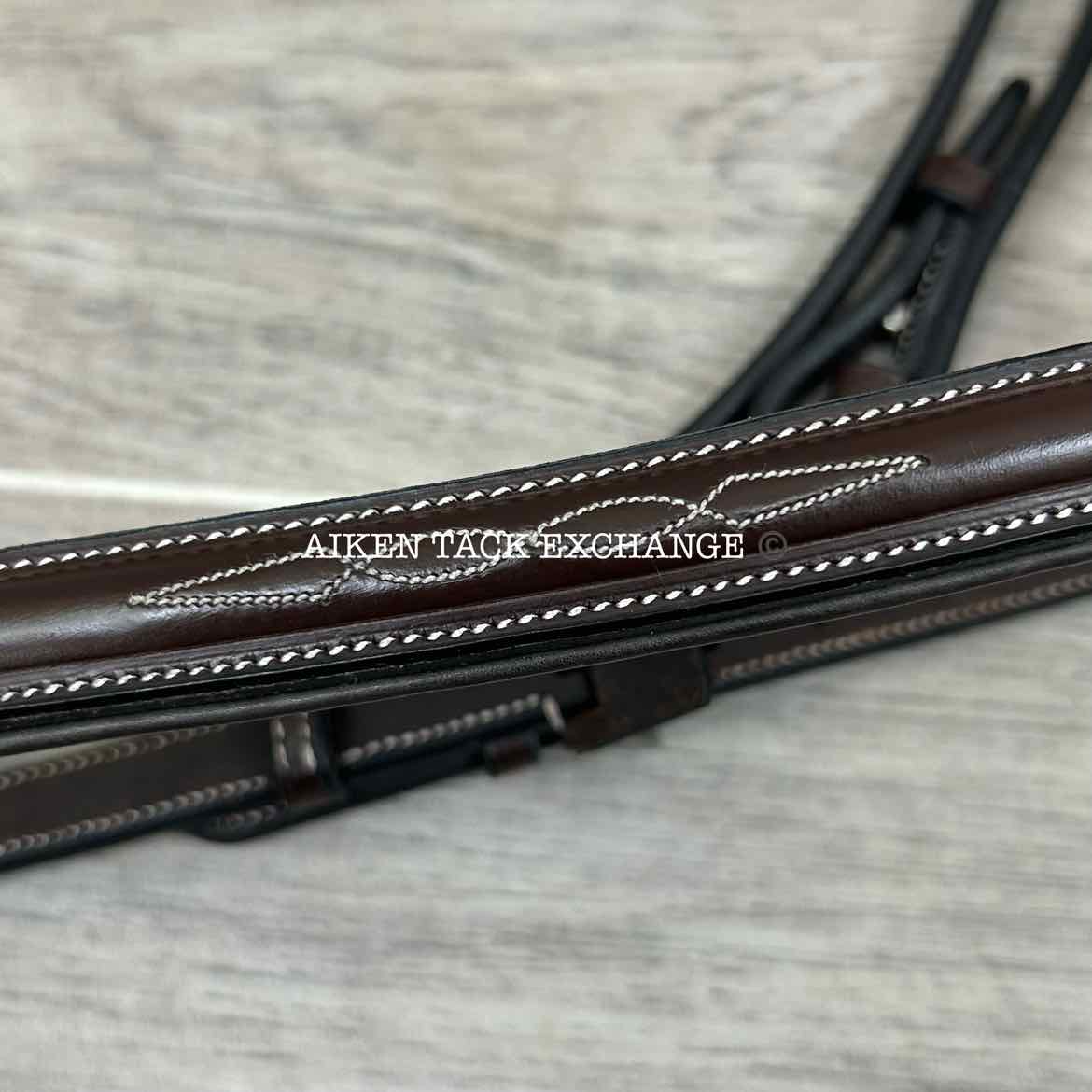 KL Select Red Barn Sovereign Hunter Bridle with Reins, Brown, Size Pony
