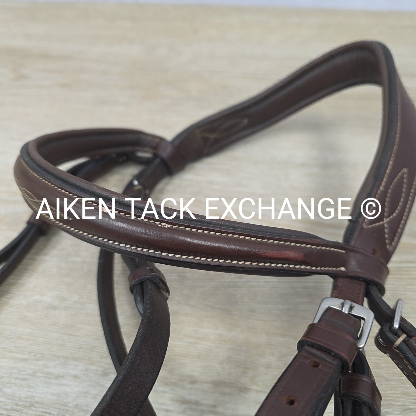 KL Select Red Barn Ocala Fancy Stitched Bridle, No Reins, Size Cob