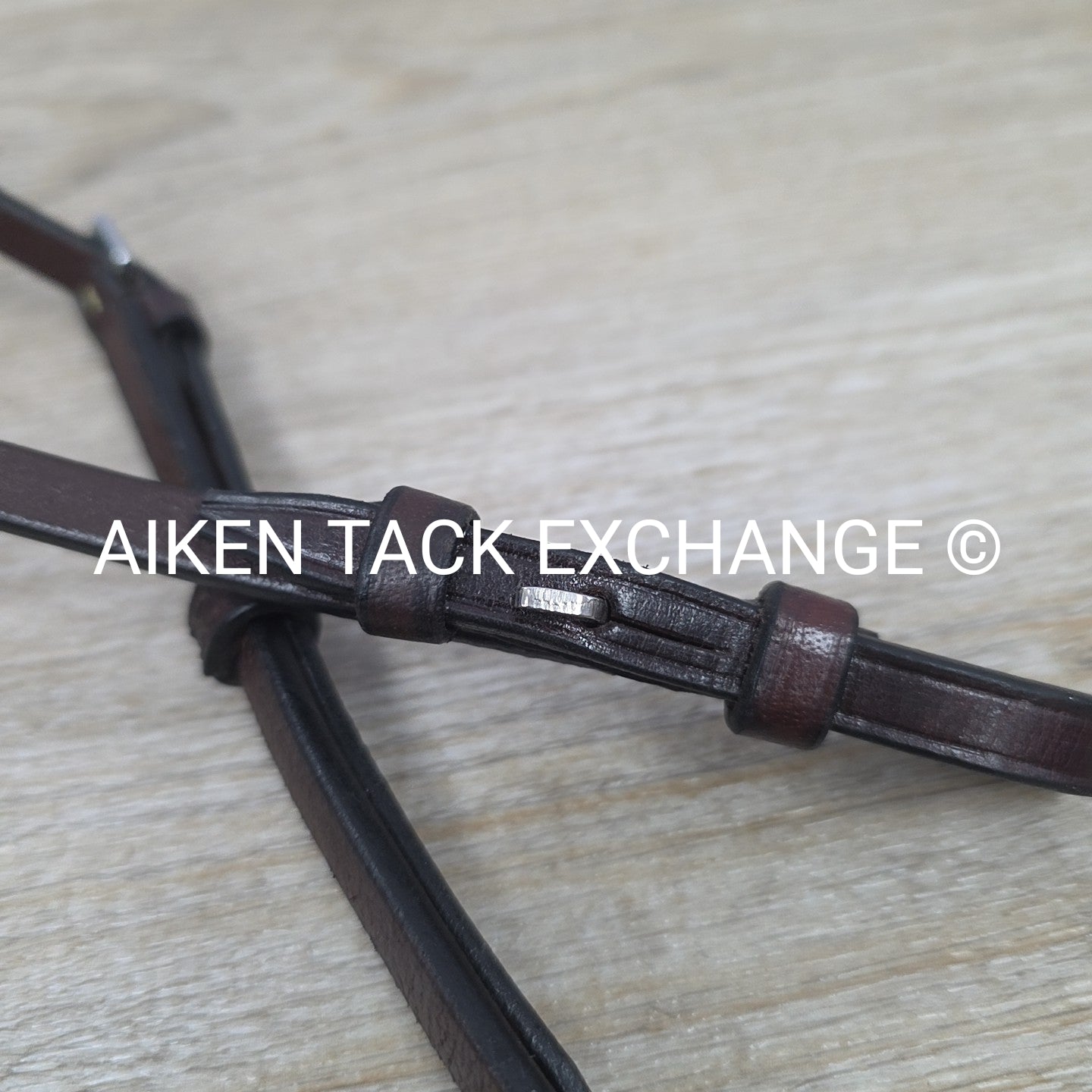 Leather Bradoon Hander, Hook Studs, Brown, Size Cob