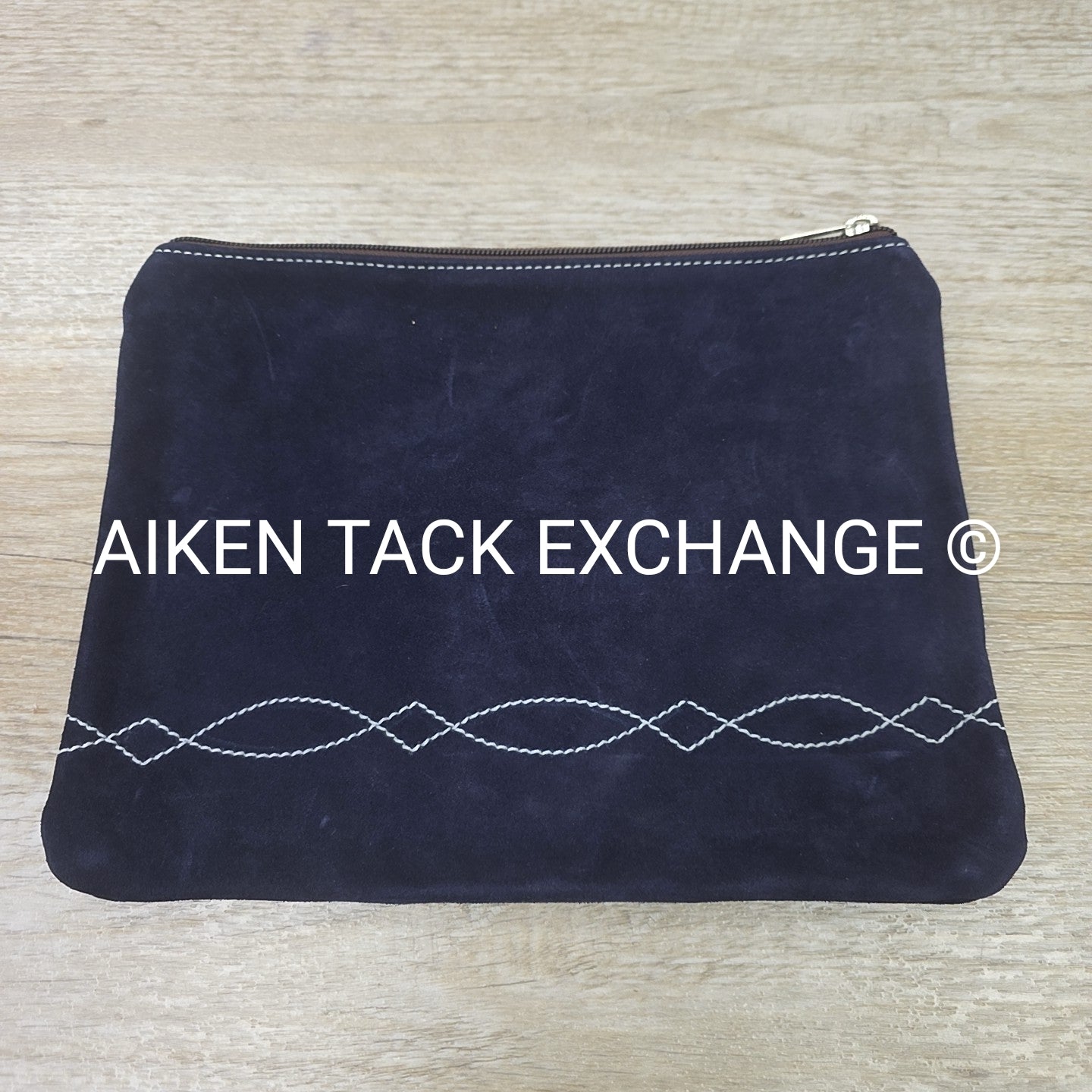 Rebecca Ray Suede Zip Pouch
