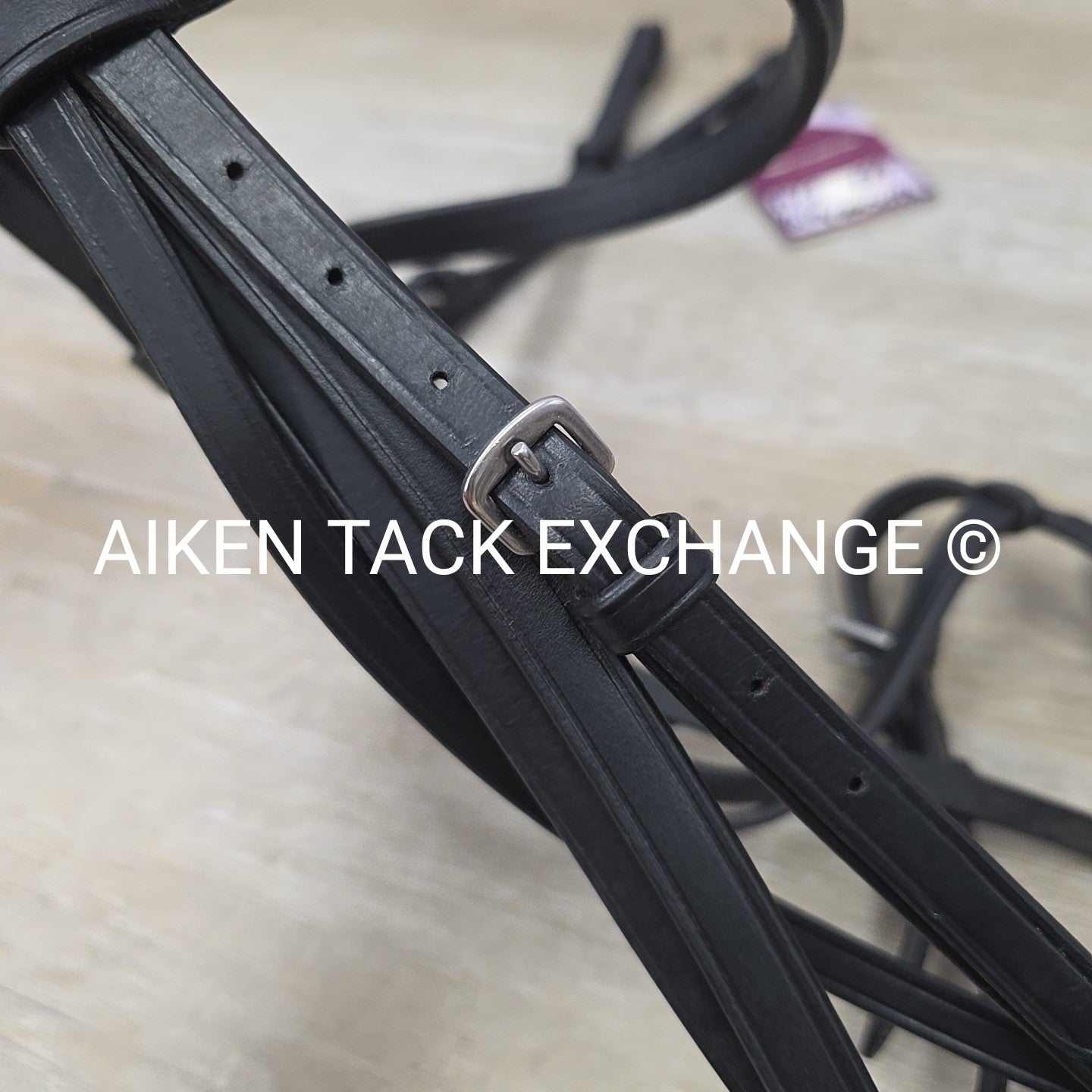 Bobby's English Tack Weymouth Double Bridle with Matching Rein Set, Black, Size