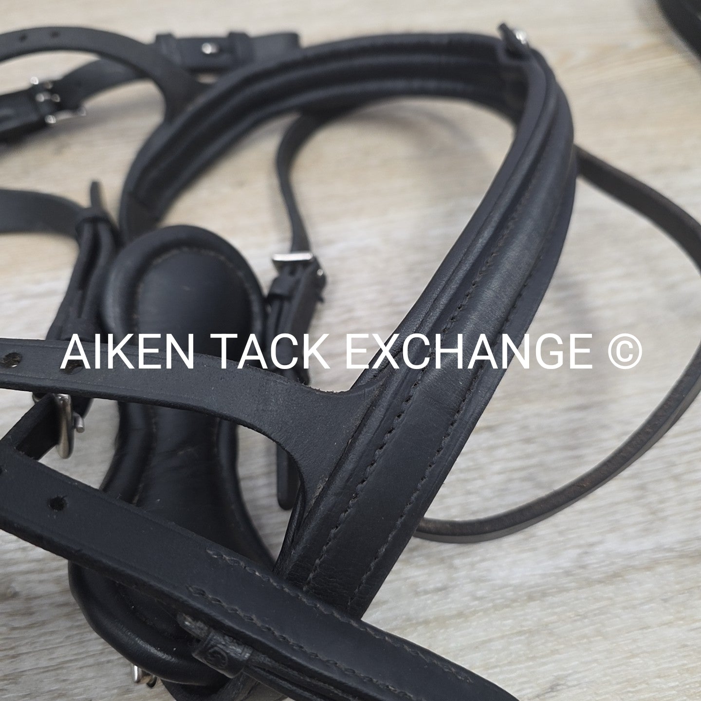 Stubben Freedom Bridle with Leather Grip Reins, Black, Size Full