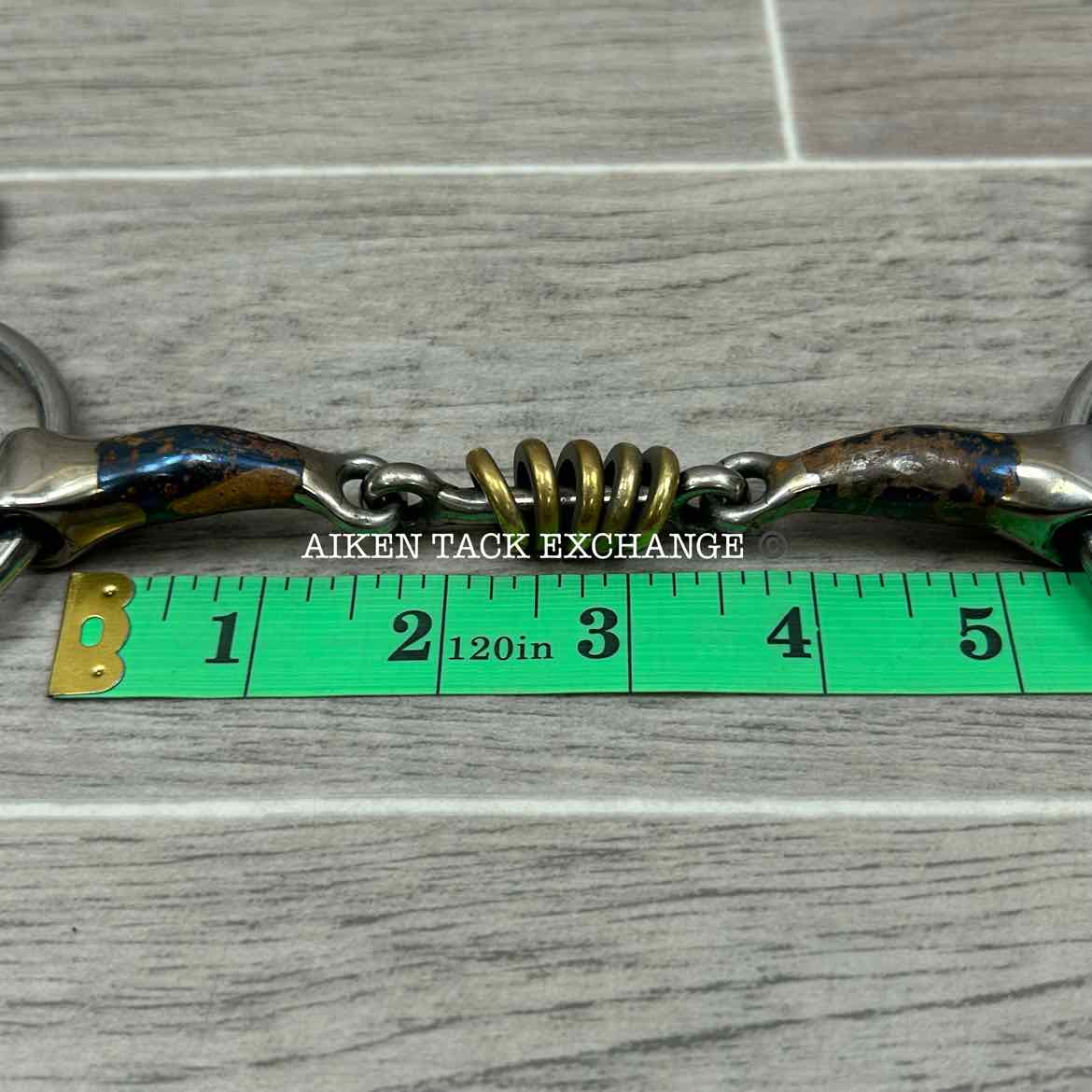 Shires Blue Sweet Iron 2 Ring Elevator Bit with Copper Rollers 5"