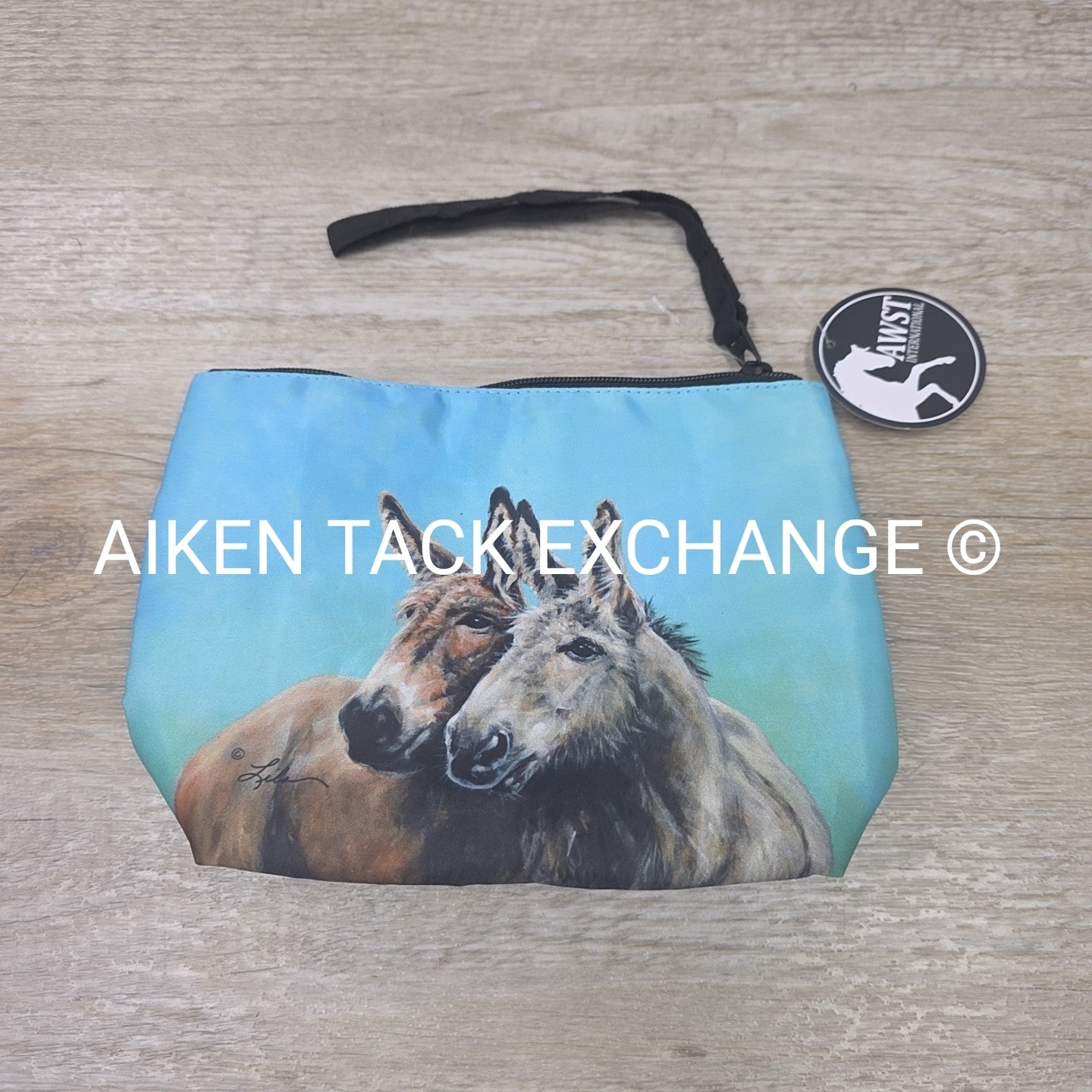 AWST Int'l Lila Donkey Friends Accessory Bag with Wristlet