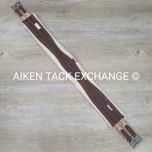 Lettia Coolmax Fleece Girth with Spring Buckles, Brown, 54"
