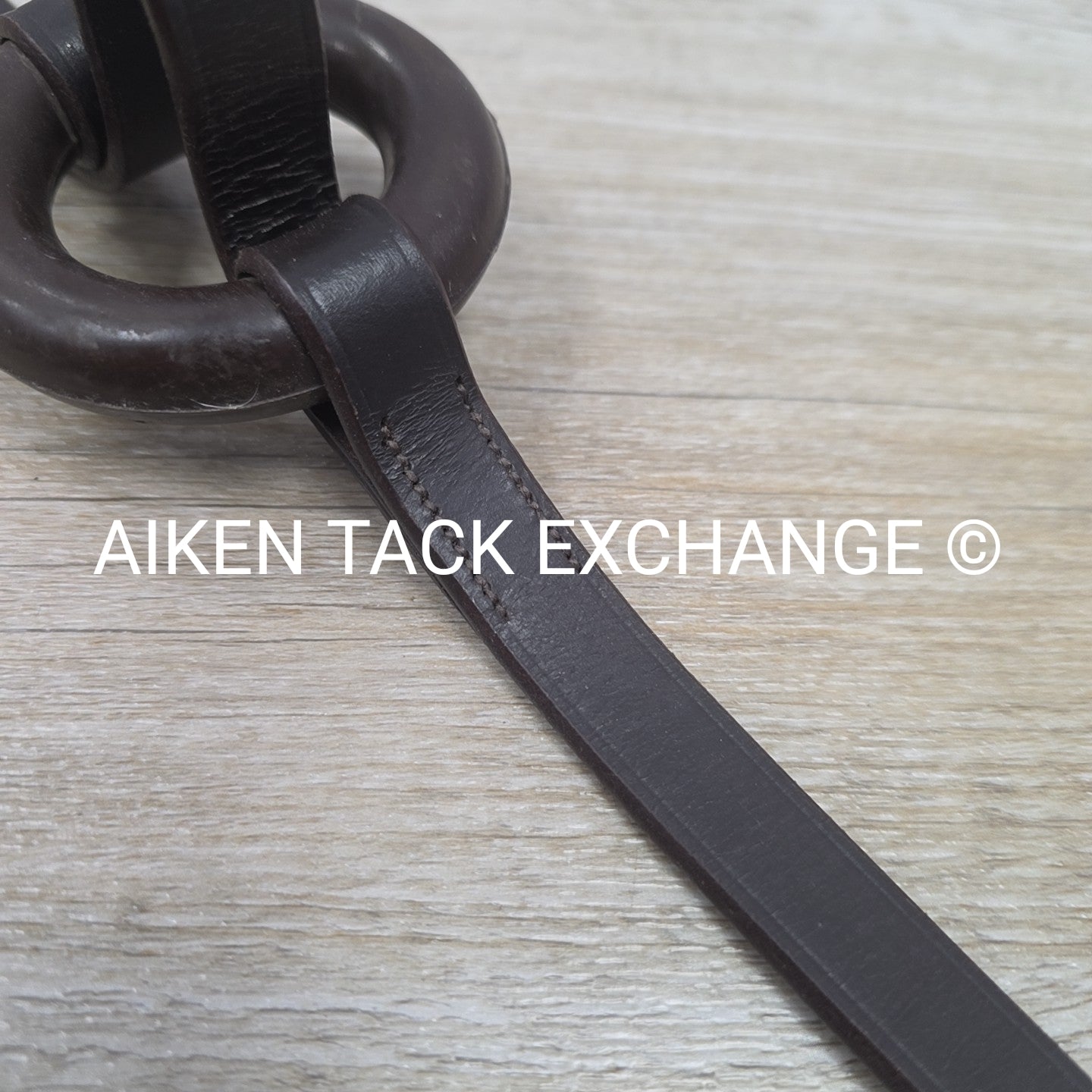 Rubber Donut Leather Side Reins, Brown