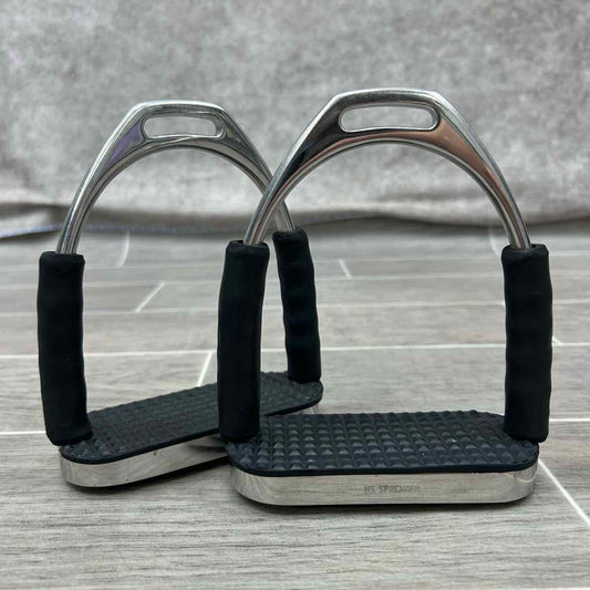 Herm Sprenger Original System 4-F Jointed Flex Stirrup Irons 4.25"