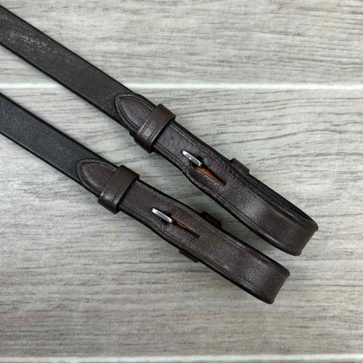 Fancy Stitched Bridle with Matching Laced Reins, Brown, Size Pony