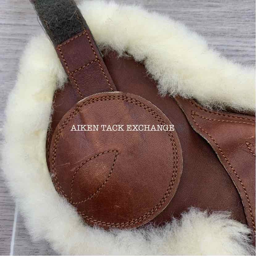 CWD Sheepskin Lined Leather Hind Fetlock Boots, Brown, Size 1 - Pony