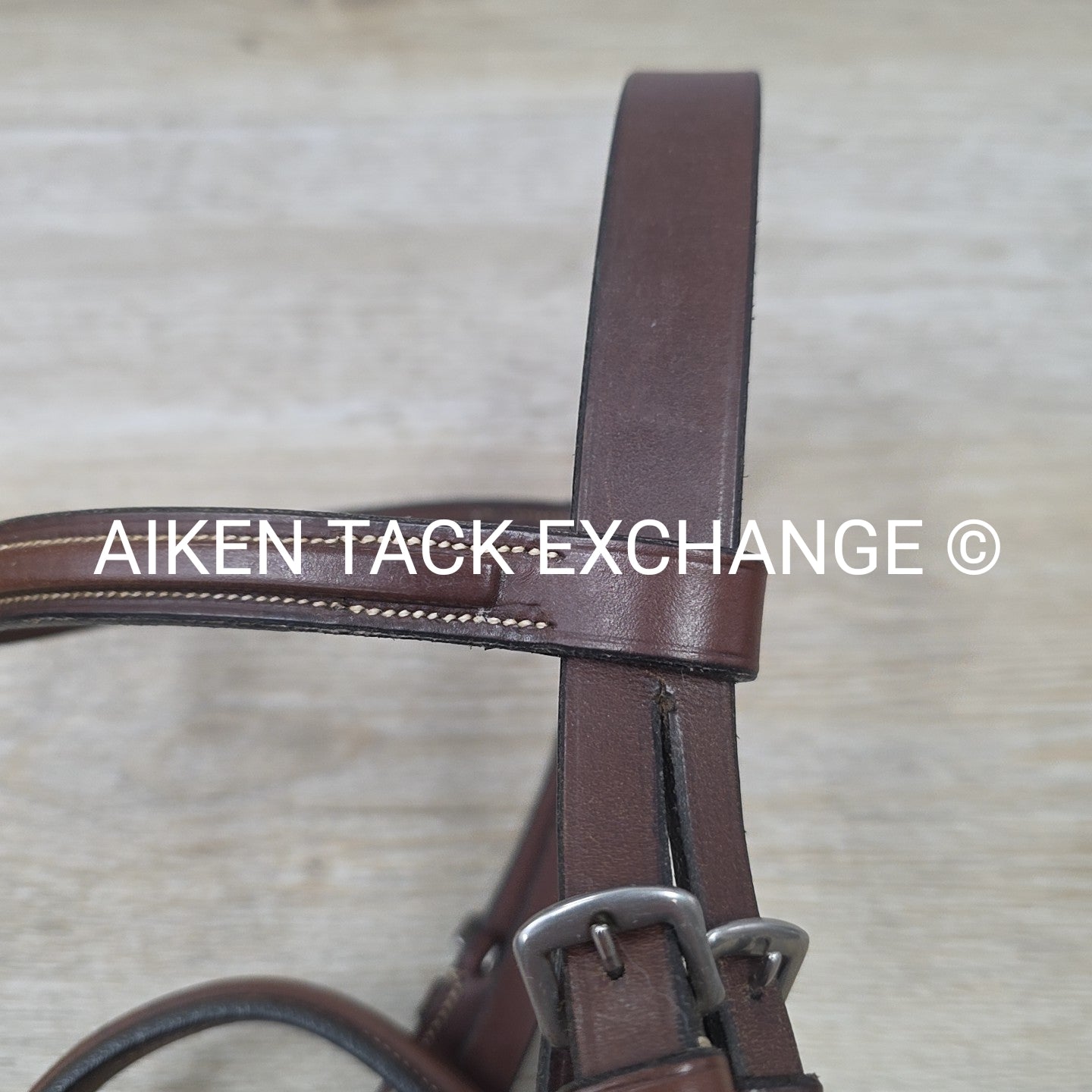 Plain Square Raised Bridle, No Reins, Brown, Size Full