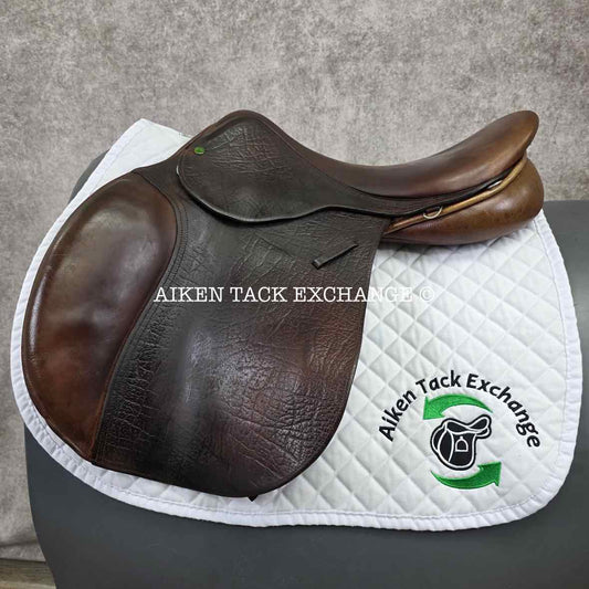 2008 County Innovation Jump Saddle, 17.5" Seat, Medium Wide Tree, Wool Flocked Panels