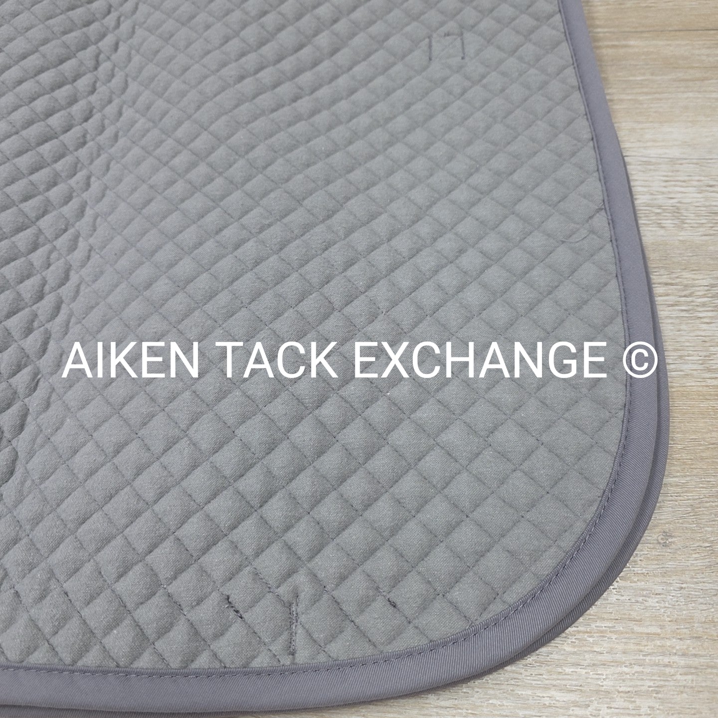 Dover Saddlery Dressage Saddle Pad, Grey with Black Piping