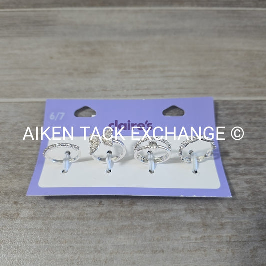 Claire's Ring Set (4) - Size 6/7