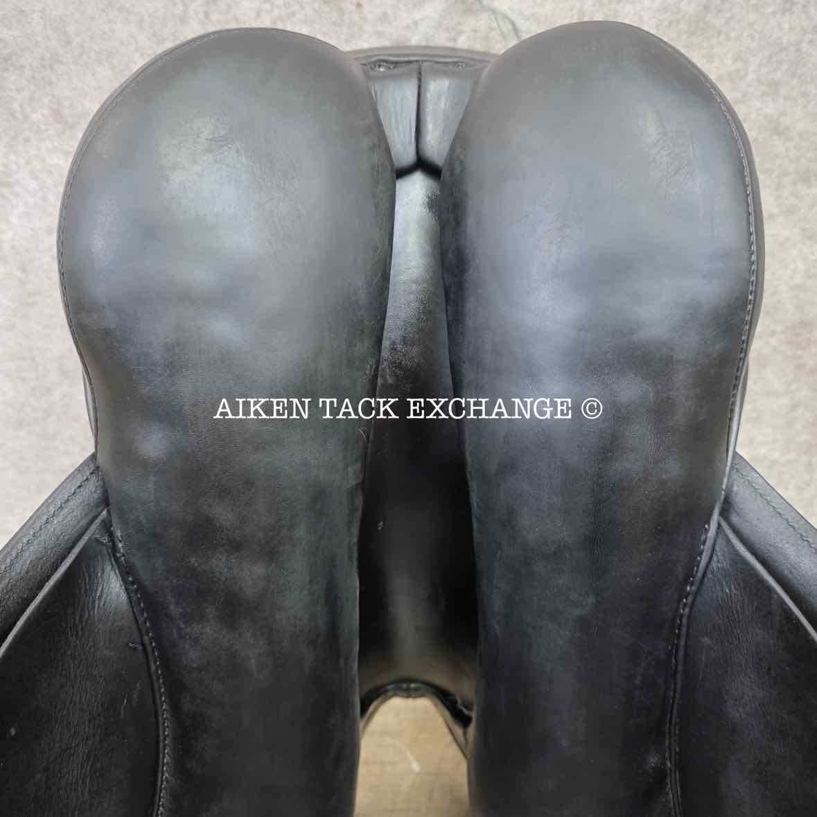 1986 Kieffer Udo Lange Dressage Saddle, 17" Seat, Narrow Tree, Wool Flocked Panels