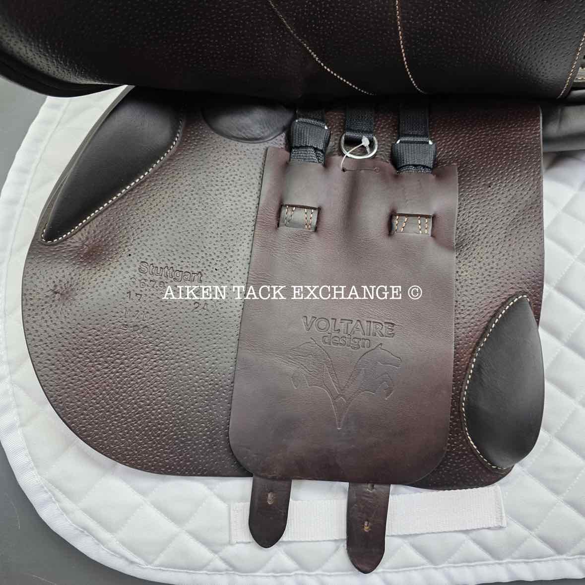 2021 Voltaire Stuttgart Jump Saddle, 17" Seat, 2A Flap, Medium Wide Tree, PRO Panels, Full Buffalo Leather