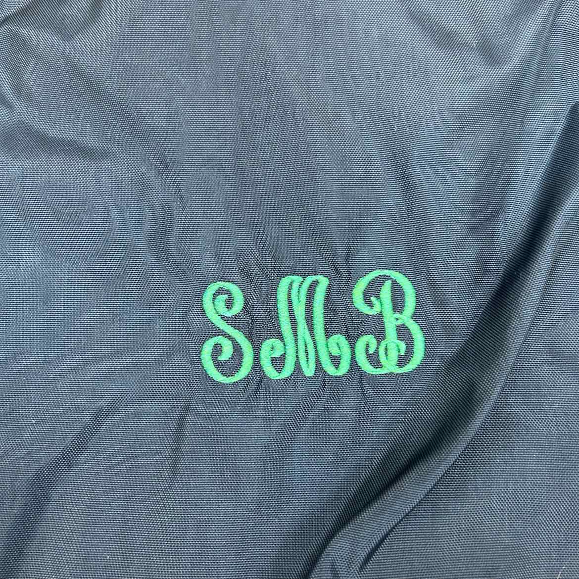 Fleece Lined Saddle Carrier Case with Monogram Embroidery