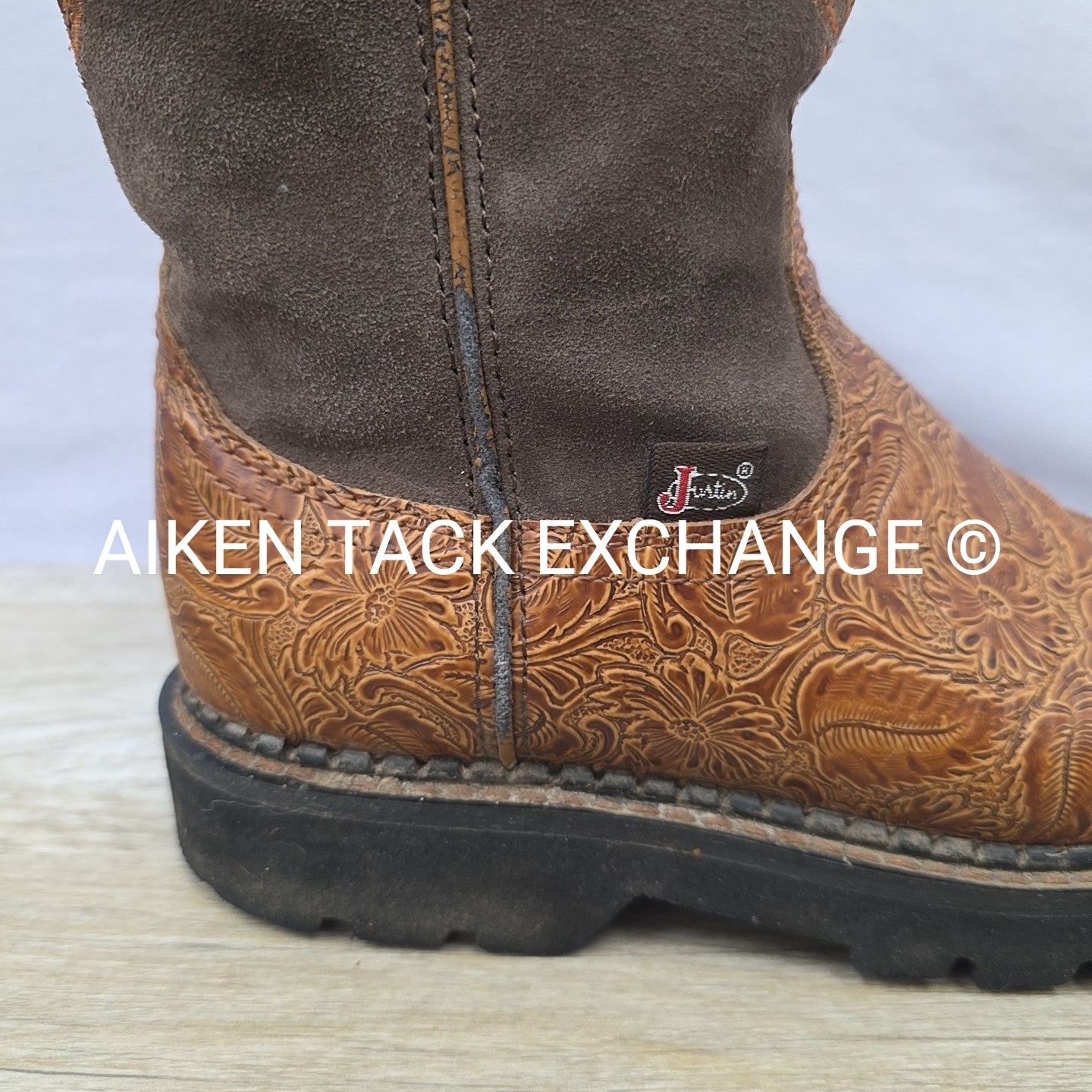 Justin Gyspy Embossed Steel Toe Boots, Women's 6.5