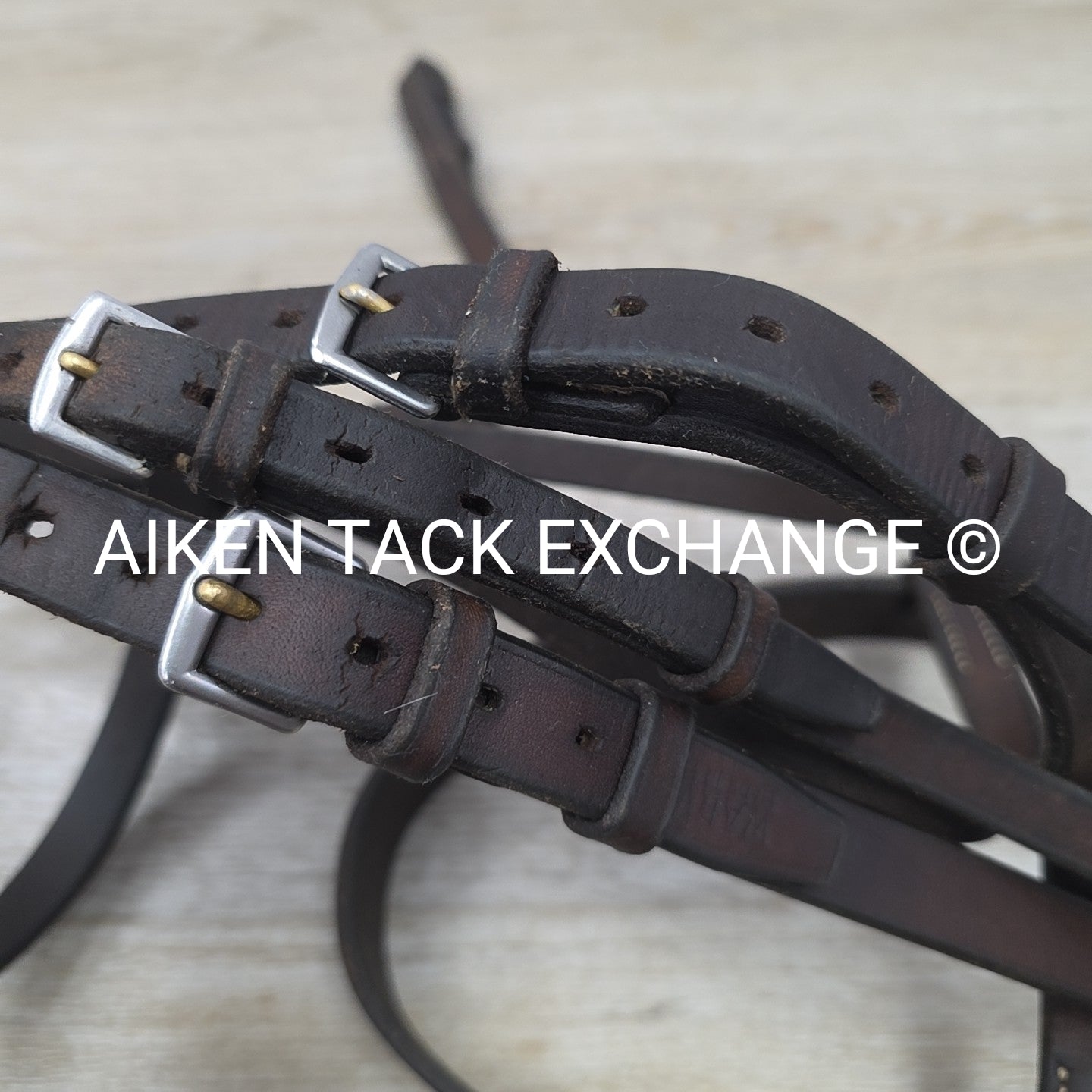 Warwick Flat Hunt Bridle, No Reins, Brown, Size Full