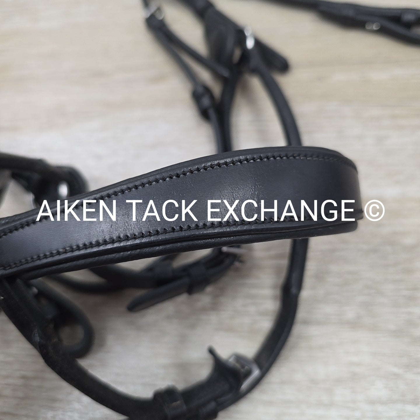 Collegiate ComFiTec Training Bridle, No Browband, No Reins, Black, Size Full