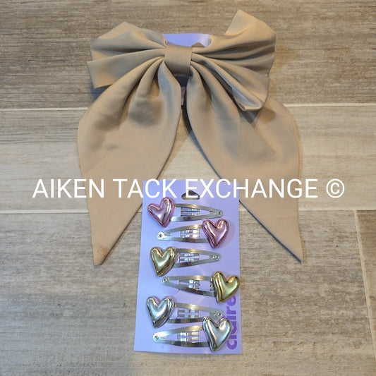 Claire's Hair Clip Bundle - 6 Small, 1 Large