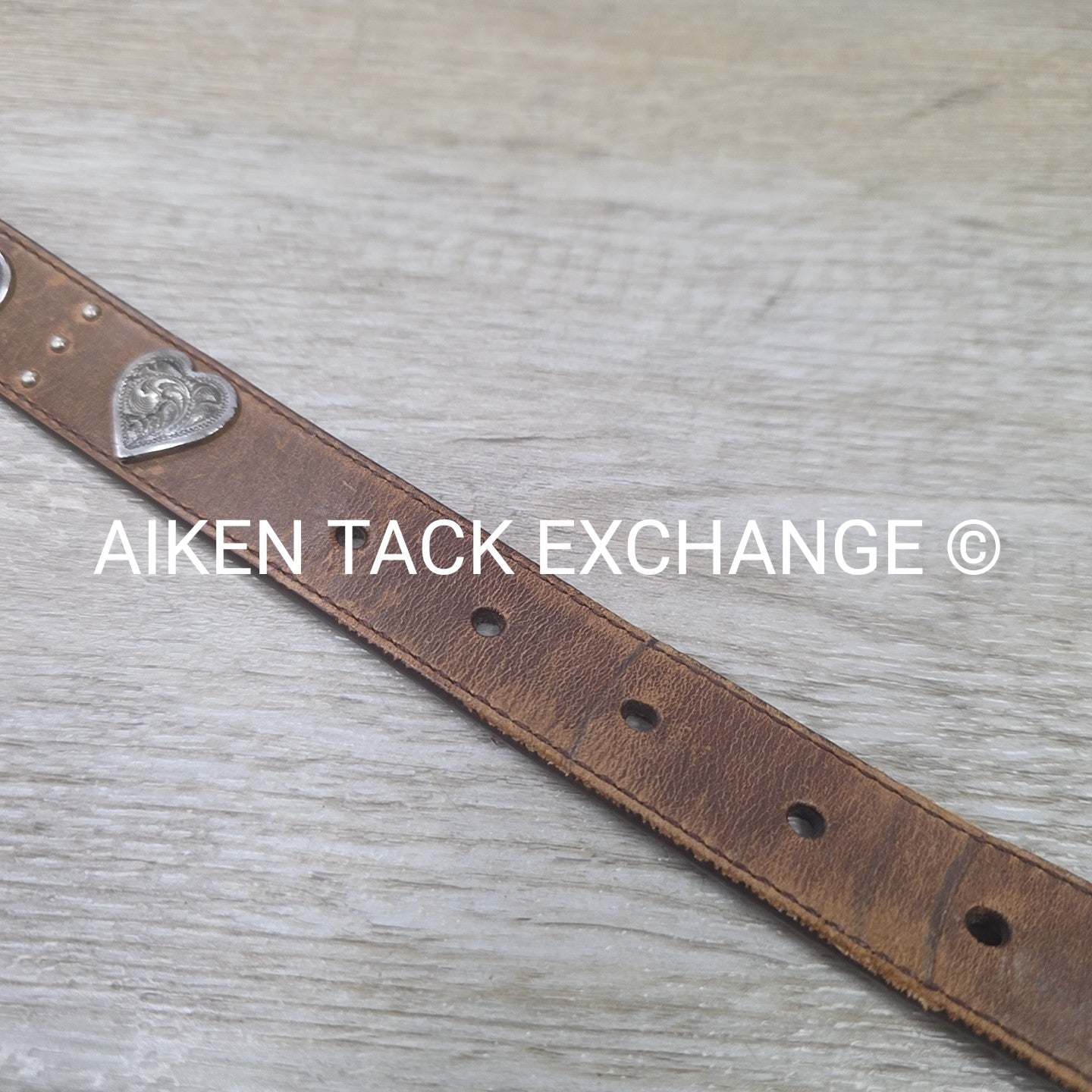Ariat Heart Shaped Concho Belt, Size 28