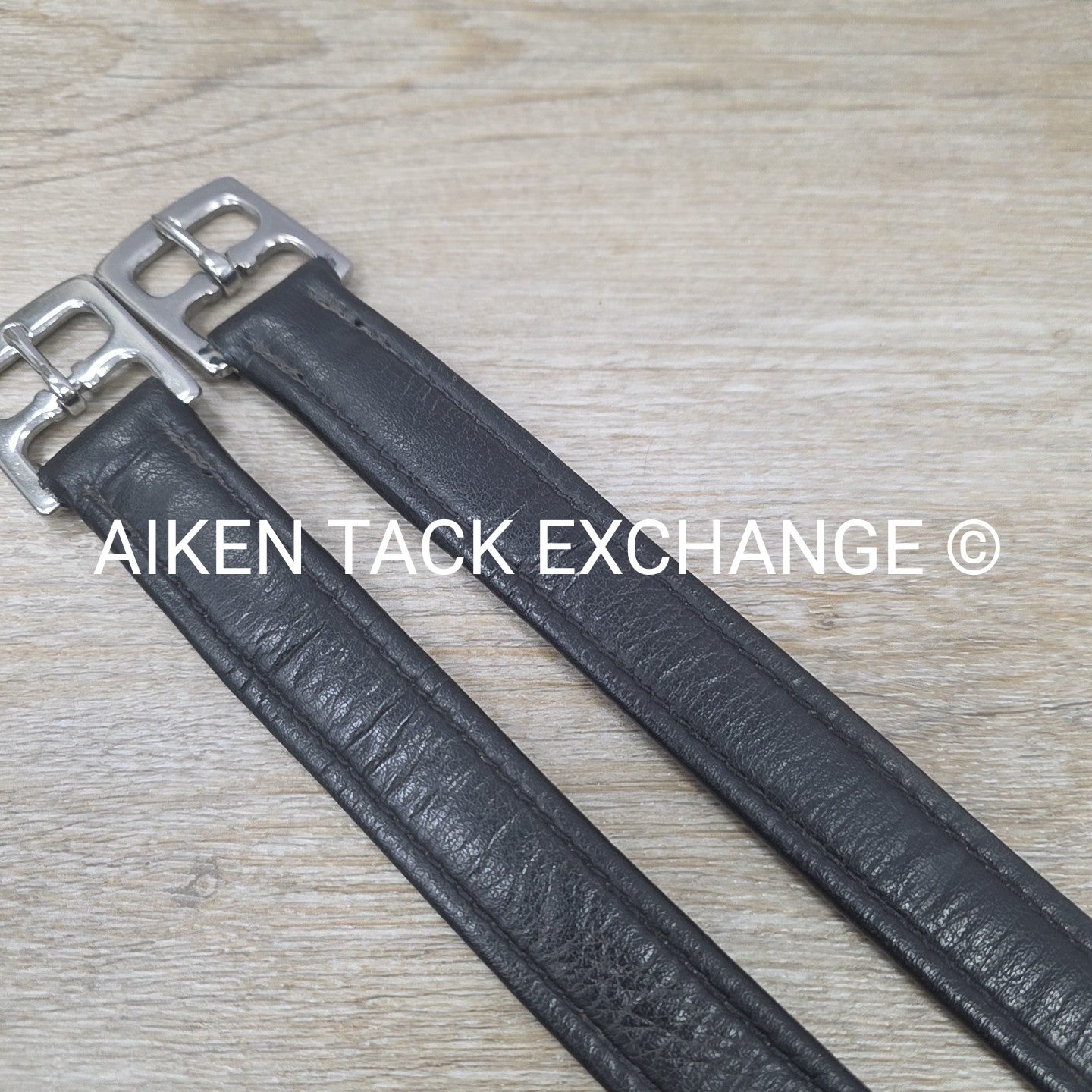 English Stirrup Leathers, Black, 58"