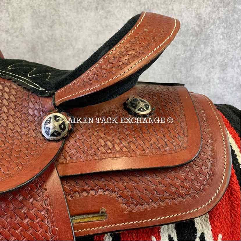 Children's Western Saddle, 10" Seat, Regular Tree - Semi QH Bars, Comes with Pad