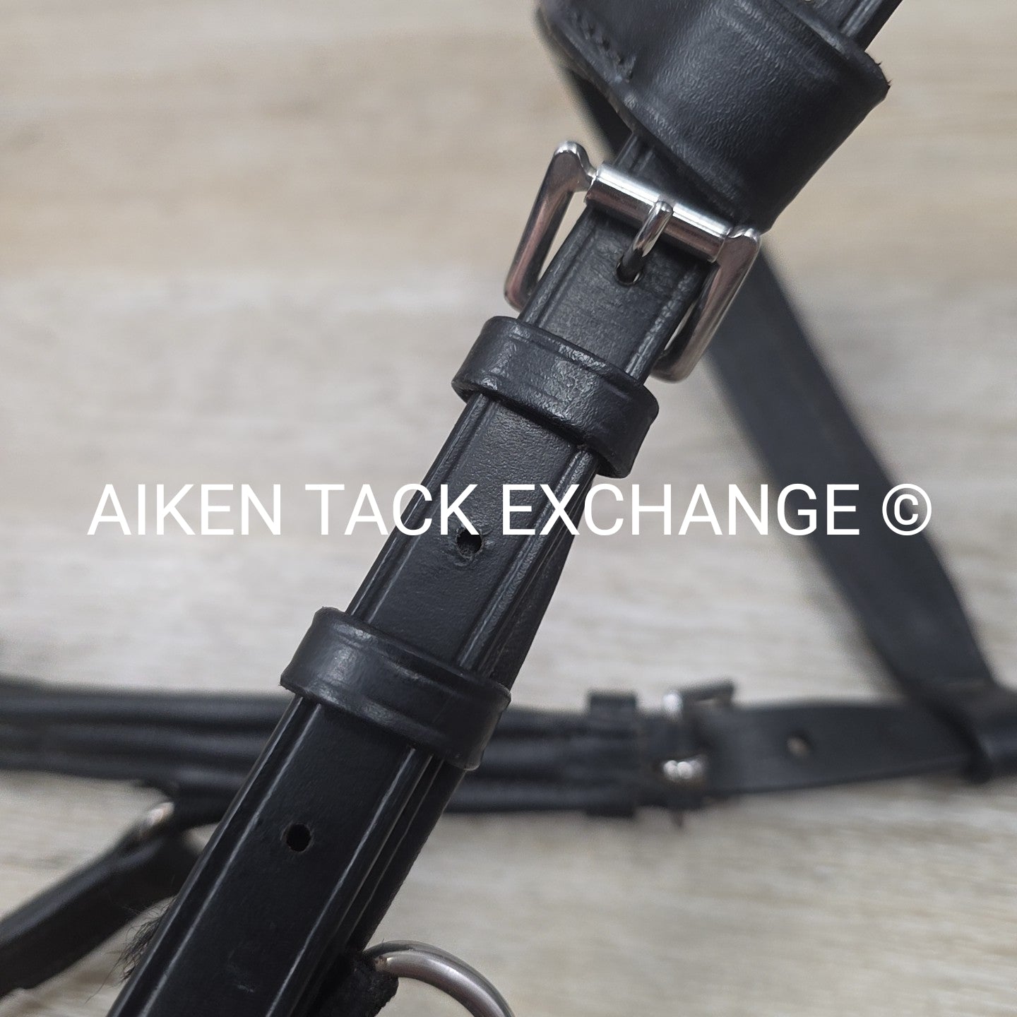 Bobby's English Tack Anatomic Bridle with Rubber Reins, Black, Size Full