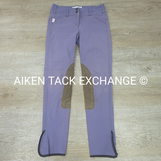 Tailored Sportsman Trophy Hunter Knee Patch Breeches, Ultra Violet, Size 24
