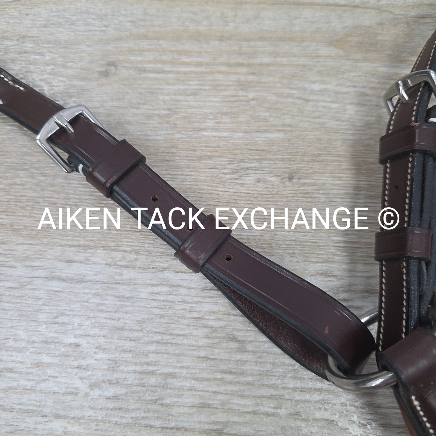 Fancy Stitched 5 Point Breastplate with Running Martingale Attachment, Brown, Si
