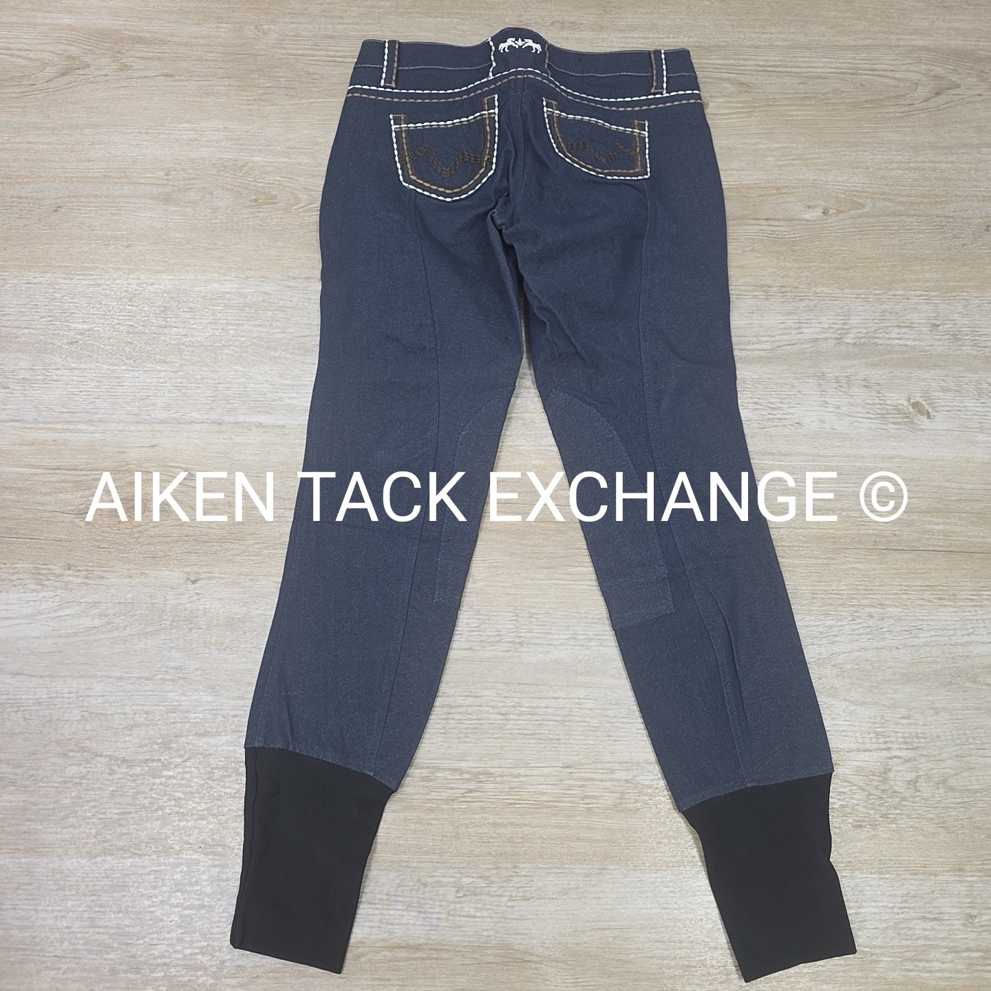 Equine Couture Jessie Denim Knee Patch Breeches, Women's 28