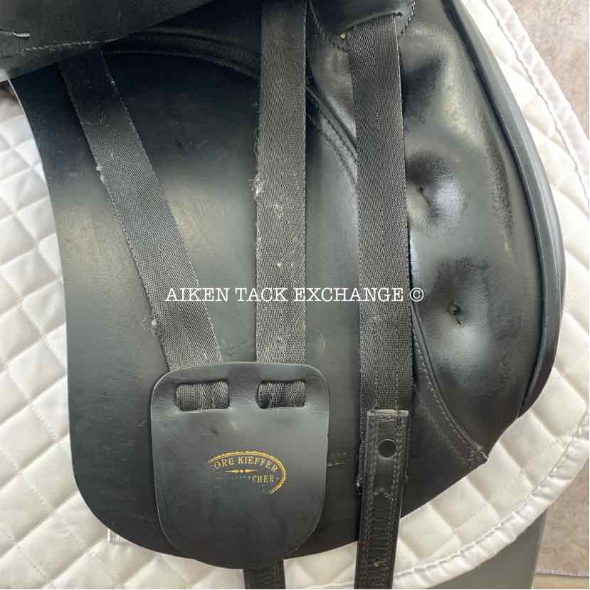 **SOLD** 2005 Kieffer Lusitano Dressage Saddle, 17.5" Seat, Medium Tree, Wool Flocked Panels