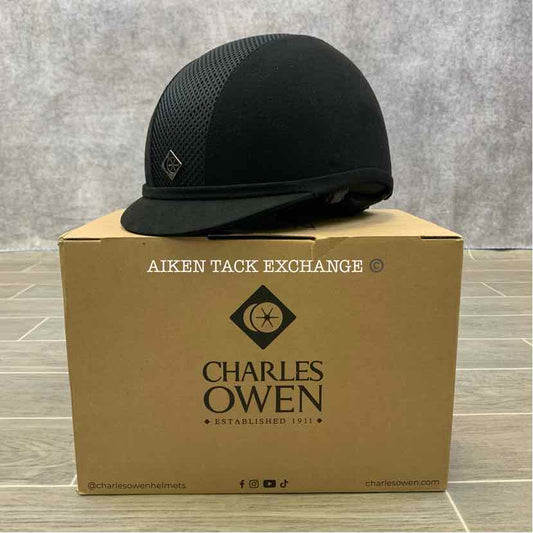 Charles Owen Ayr8+ Suede Riding Helmet, Size 7.5 (61 cm)