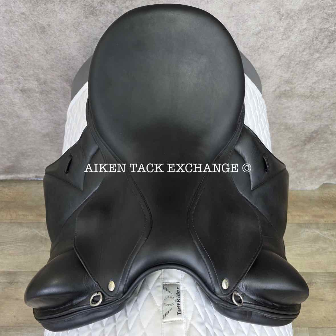 2001 Devoucoux Makila Monoflap Dressage Saddle, 17" Seat, 2A Flap, M/MW Tree, Foam Panels, Full Buffalo Leather
