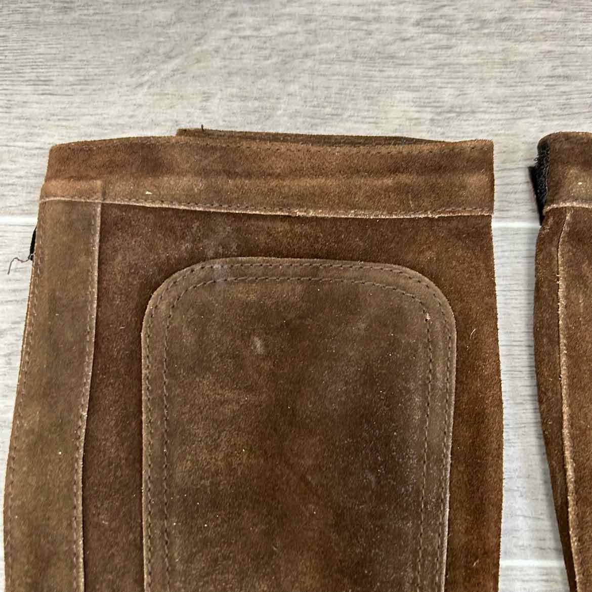 Mary's Tack & Feed Suede Half Chaps, Brown, Size Small