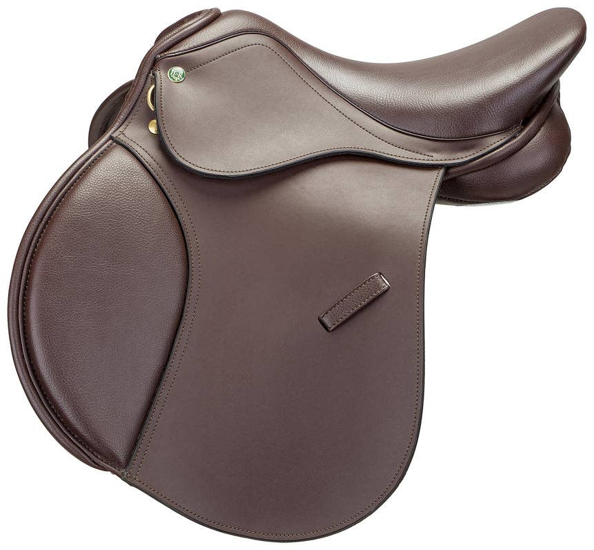 HDR - Henri De Rivel Vegan-X Junior Close Contact Saddle: Havana / Regular / 15 3/4