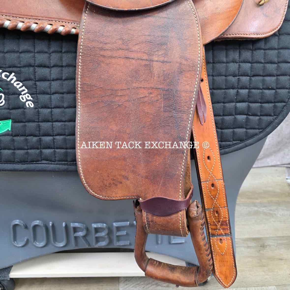 CC Saddlery Charles Crawley Western Saddle, 15.5" Seat, Wide Tree - Full QH Bars