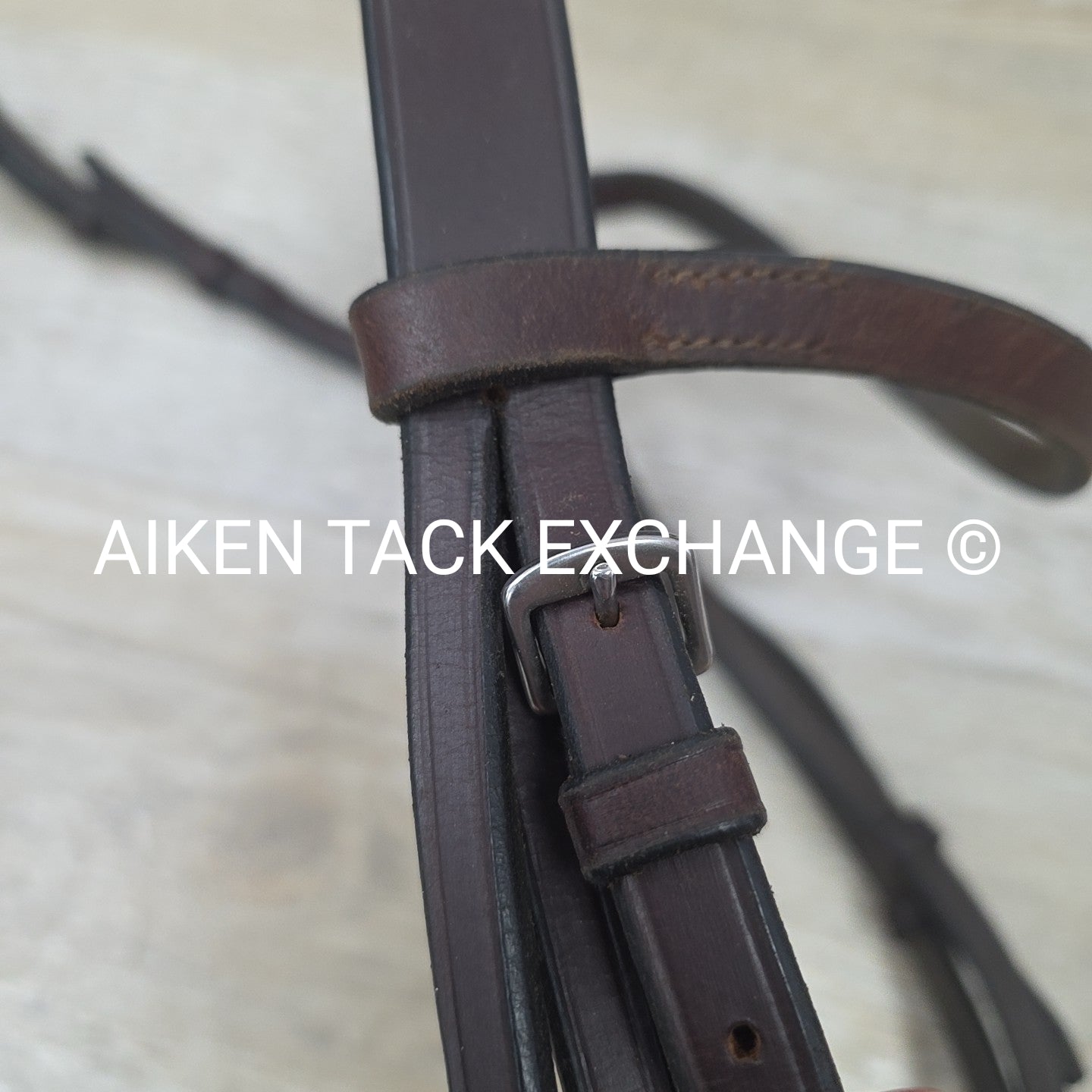 Flat Hunt Bridle with Matching Laced Reins, Brown, Size Cob