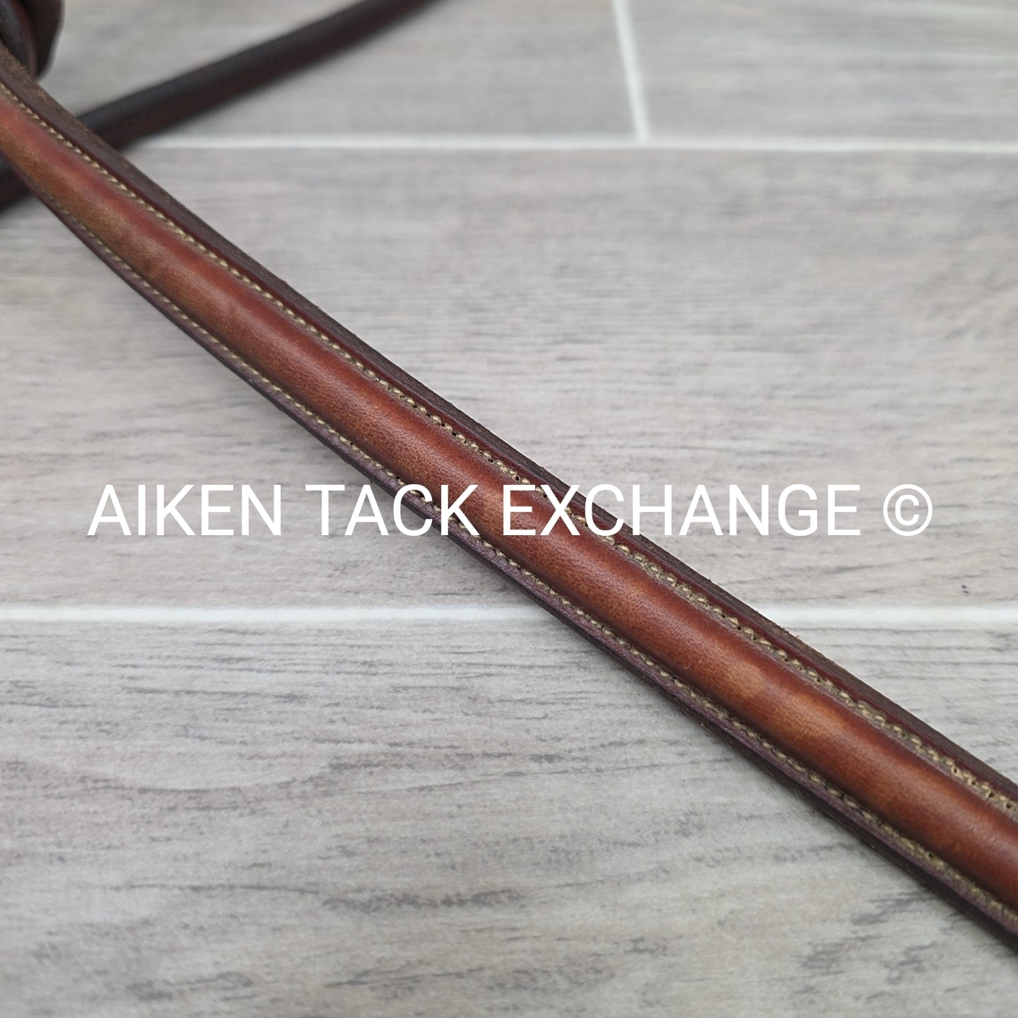 Edgewood Square Raised Fancy Stitched Standing Martingale, Brown, Oversize