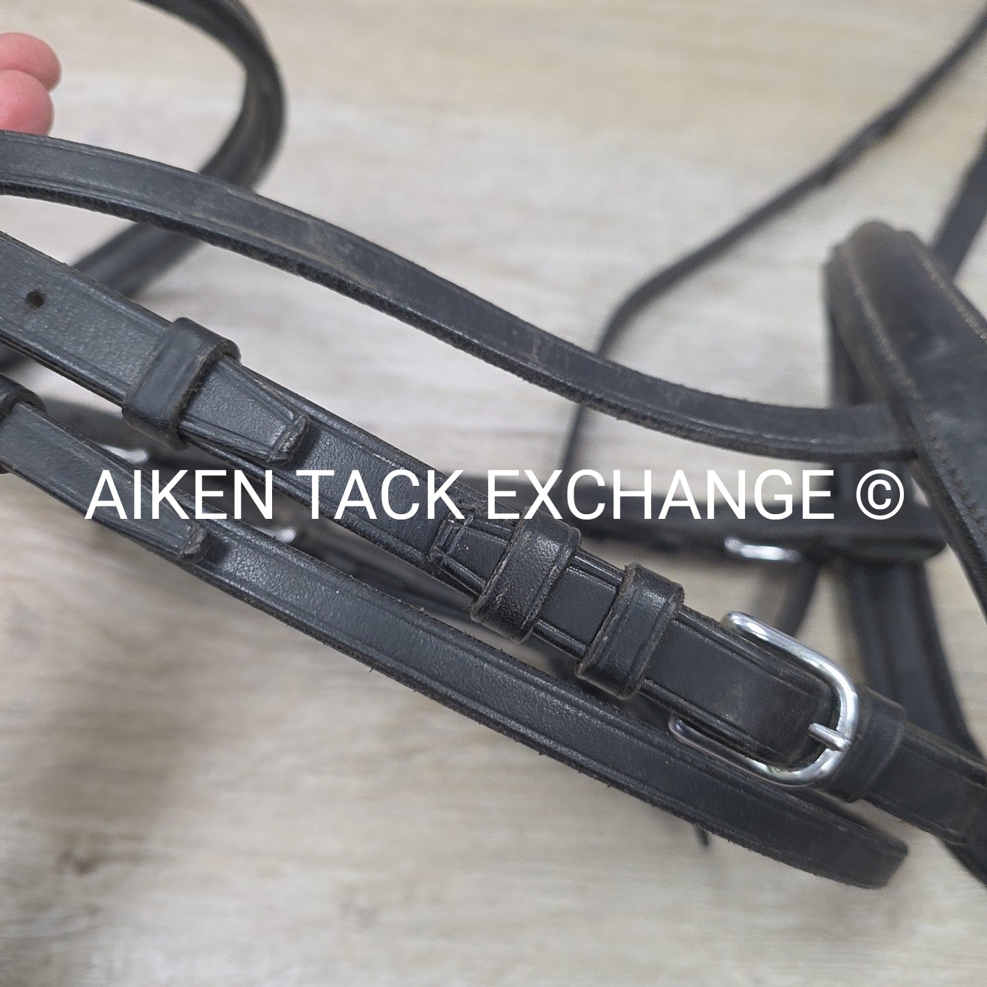 BARGAIN BUNDLE: Dressage Bridle (Missing Flash) with Laced Reins & Flat Leather