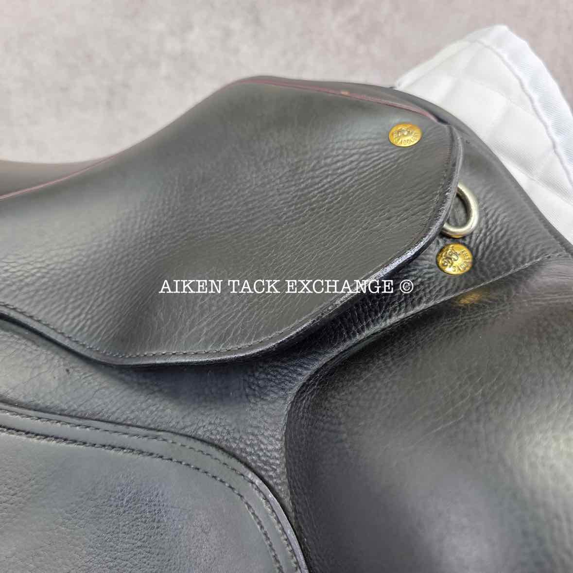 2005 DK Freedom Monoflap Dressage Saddle, 16.5" Seat, Short Flap, Extra Wide Tree, Wool Flocked Panels