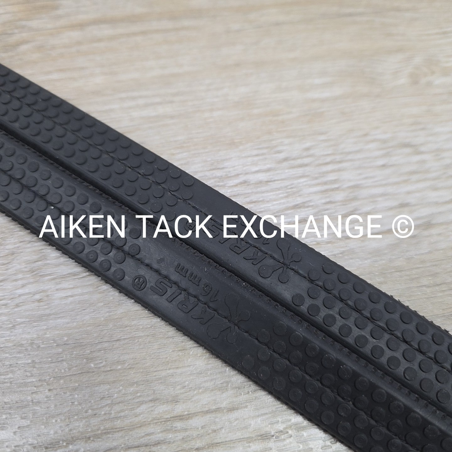 KL Select Black Oak Rubber Reins, Black, 54"