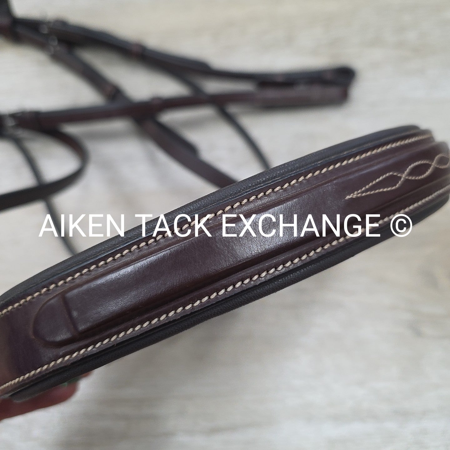 KL Select Red Barn Tryon Hunter Bridle, No Reins, Brown, Oversize