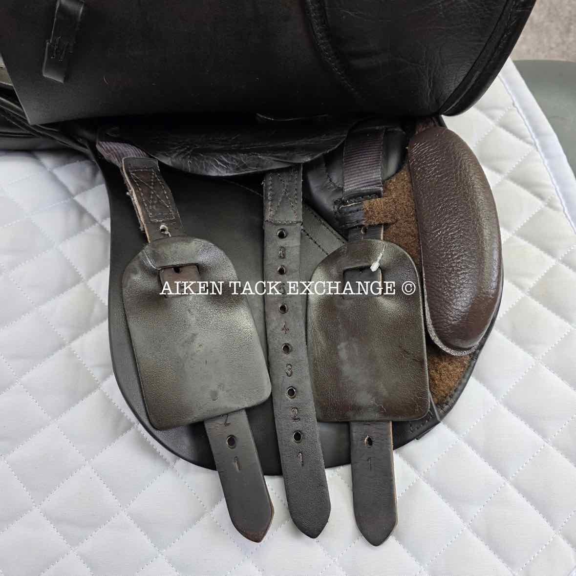 Kent & Masters Original Pony All Purpose Jump Saddle, 15.5" Seat, Adjustable Tree - Changeable Gullet, Wool Flocked Panels