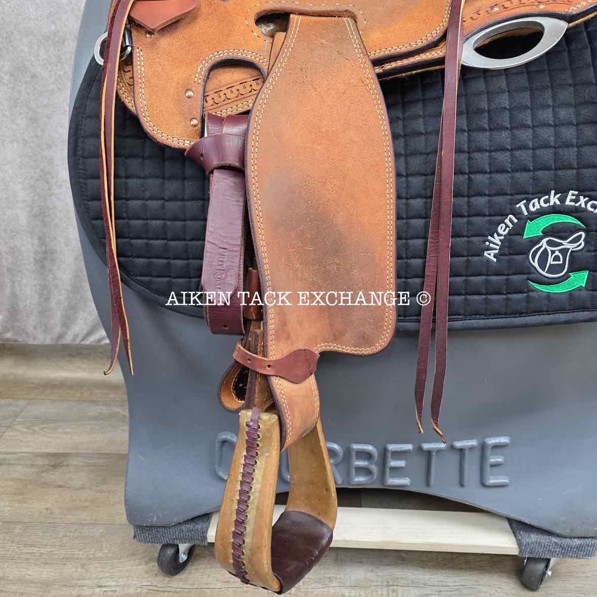 Henderson Custom Saddlery Roughout Western Saddle, 16" Seat, Wide Tree - Full QH Bars