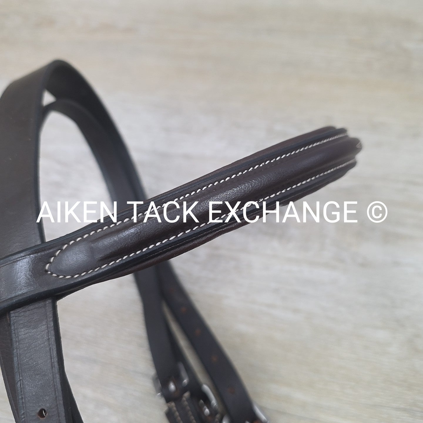 Fancy Stitched Bridle with Matching Reins, Brown, Oversize
