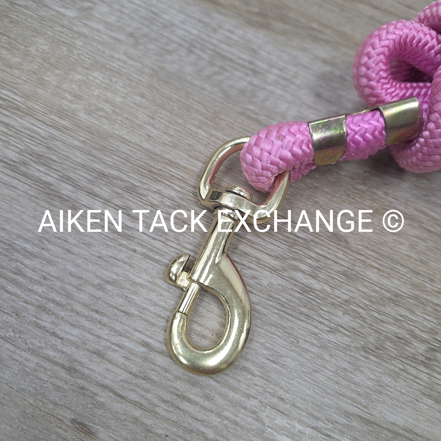 Equitem Braided Nylon Lead Rope with Leather Popper