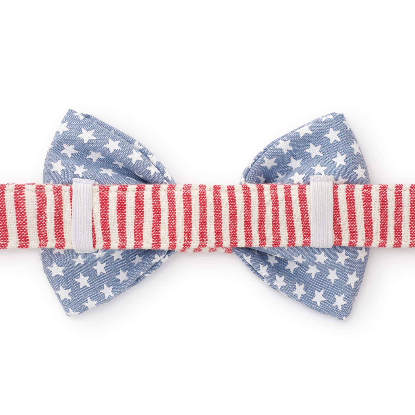 Stars and Stripes Summer Memorial Day Dog Bow Tie: Standard