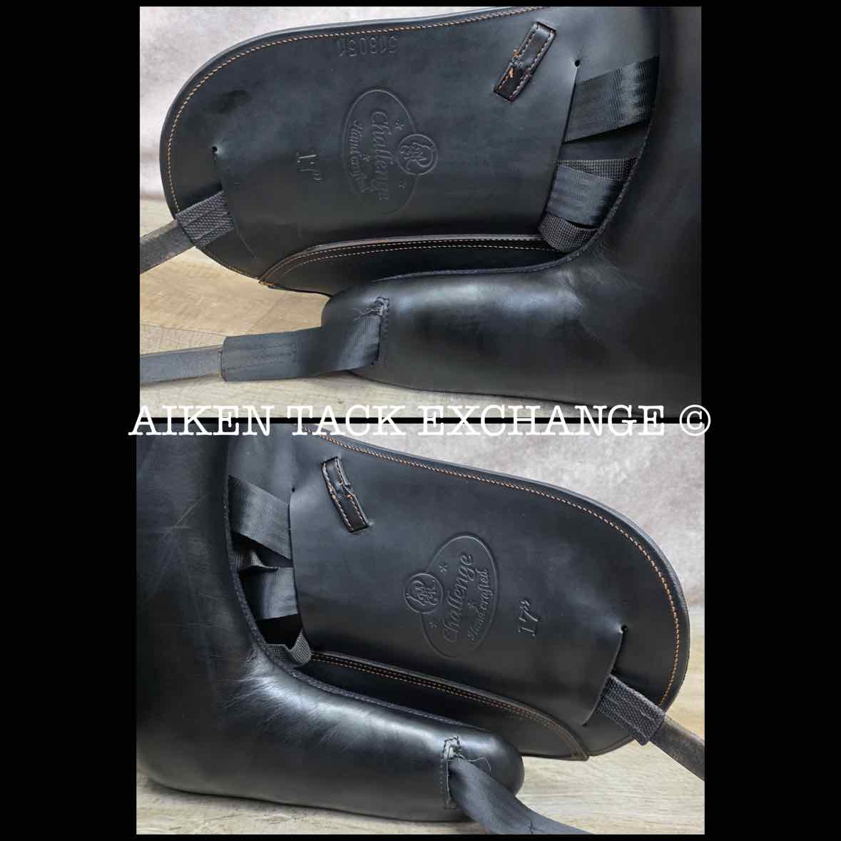 2018 MacRider Challenge Monoflap Dressage Saddle, 17" Seat, Medium Wide Tree, Wool Flocked Panels