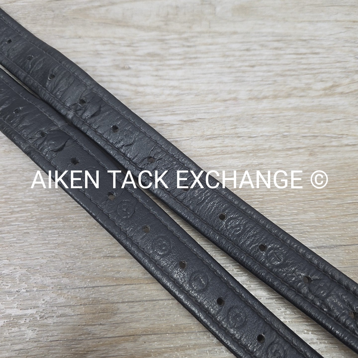 English Stirrup Leathers, Black, 58"